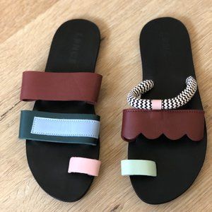 LRNCE Mismatched Leather Sandal